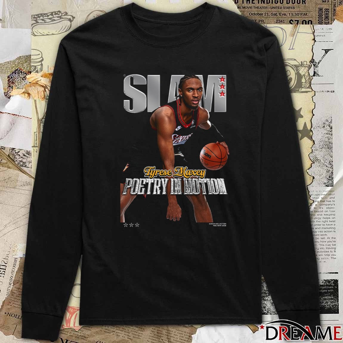 SLAM Cover Tyrese Maxey Poetry In Motion Philadelphia 76ers t-shirt