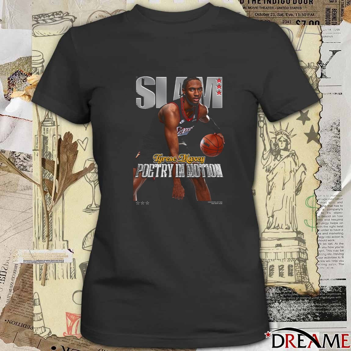 SLAM Cover Tyrese Maxey Poetry In Motion Philadelphia 76ers t-shirt