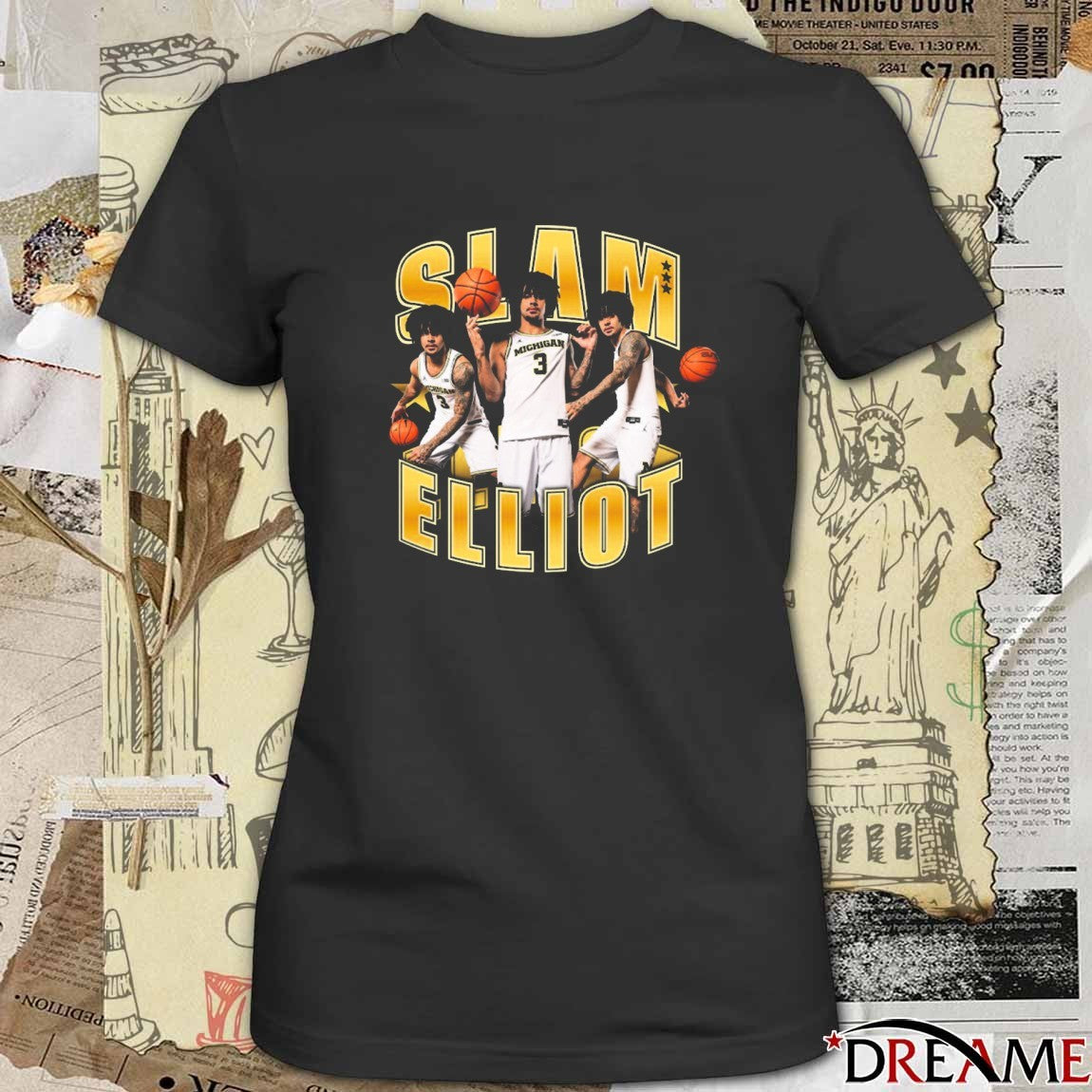 SLAM Elliot Cadeau Remix 2025 Big Ten Michigan Wolverines basketball t-shirt