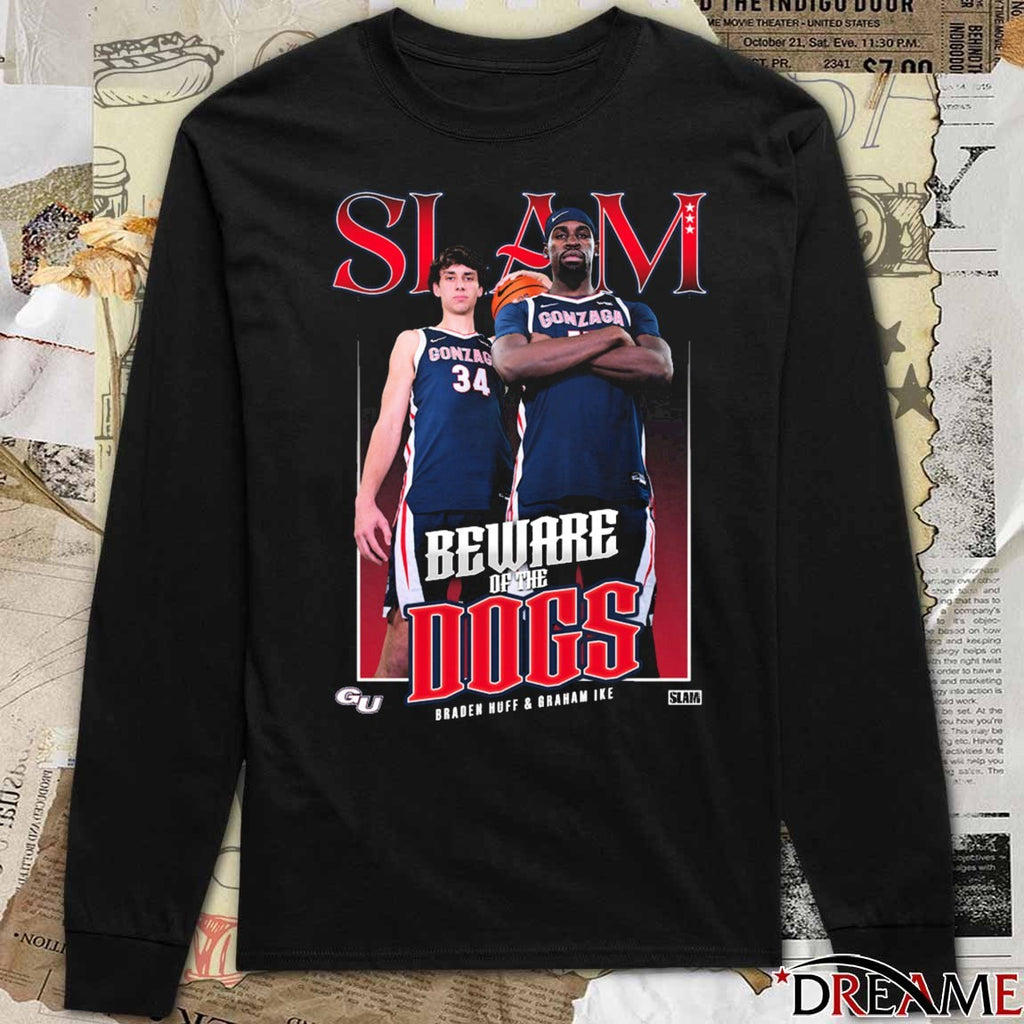 SLAM Gonzaga Bulldogs Basketball Beware Of The Dogs Braden Huff + Graham Ike Remix t-shirt