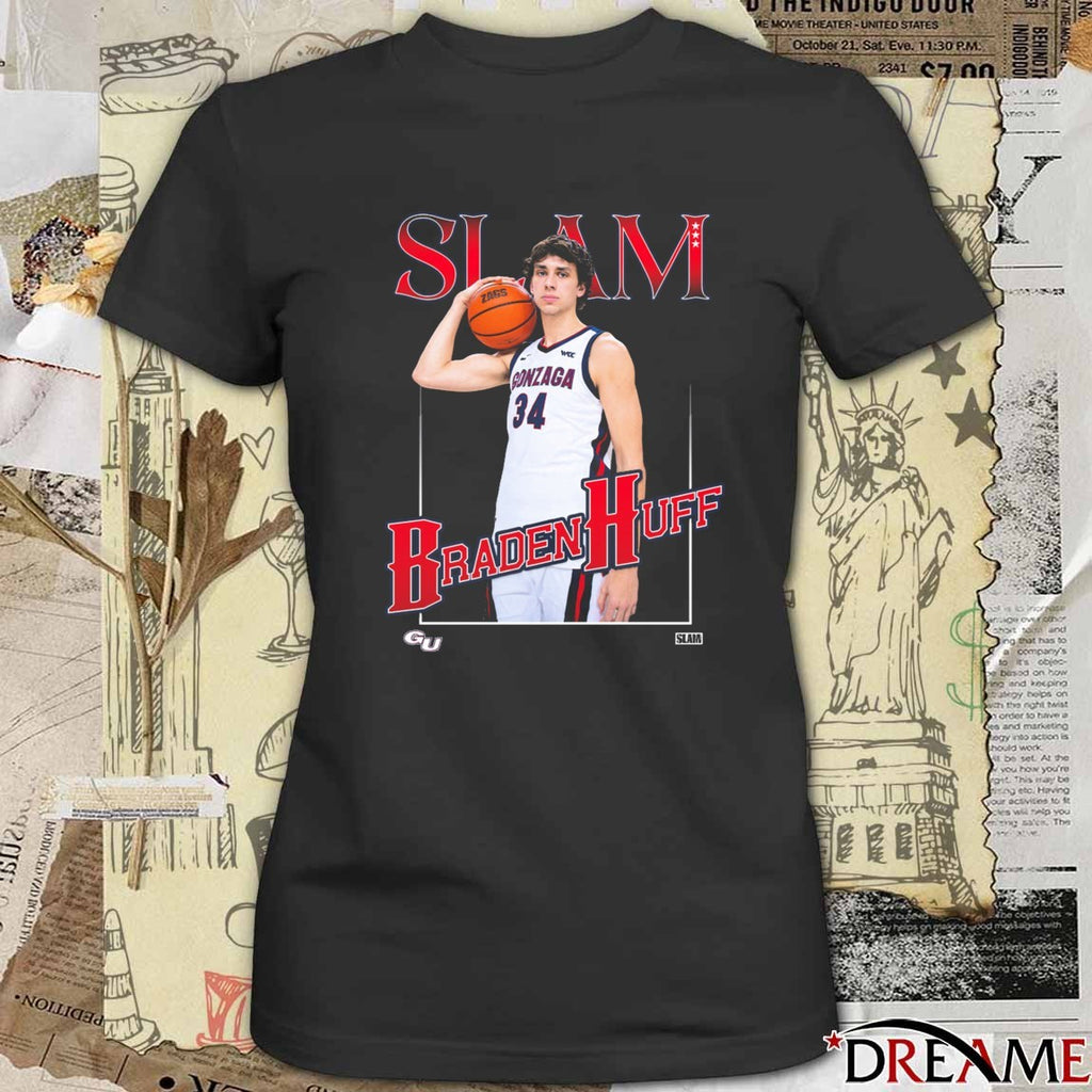 SLAM Gonzaga Bulldogs Basketball Braden Huff Remix t-shirt