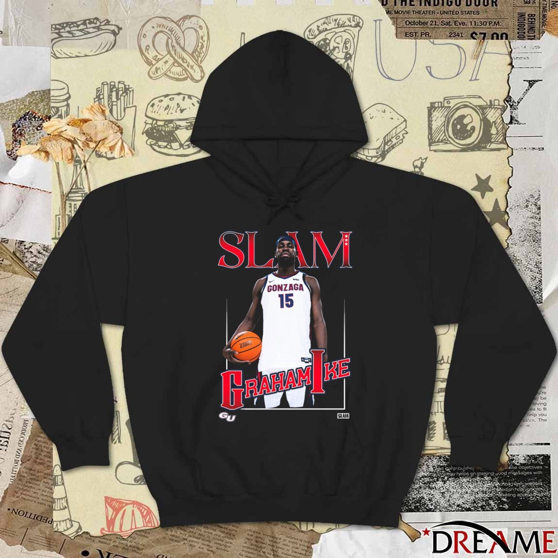 SLAM Gonzaga Bulldogs Basketball Graham Ike Remix t-shirt