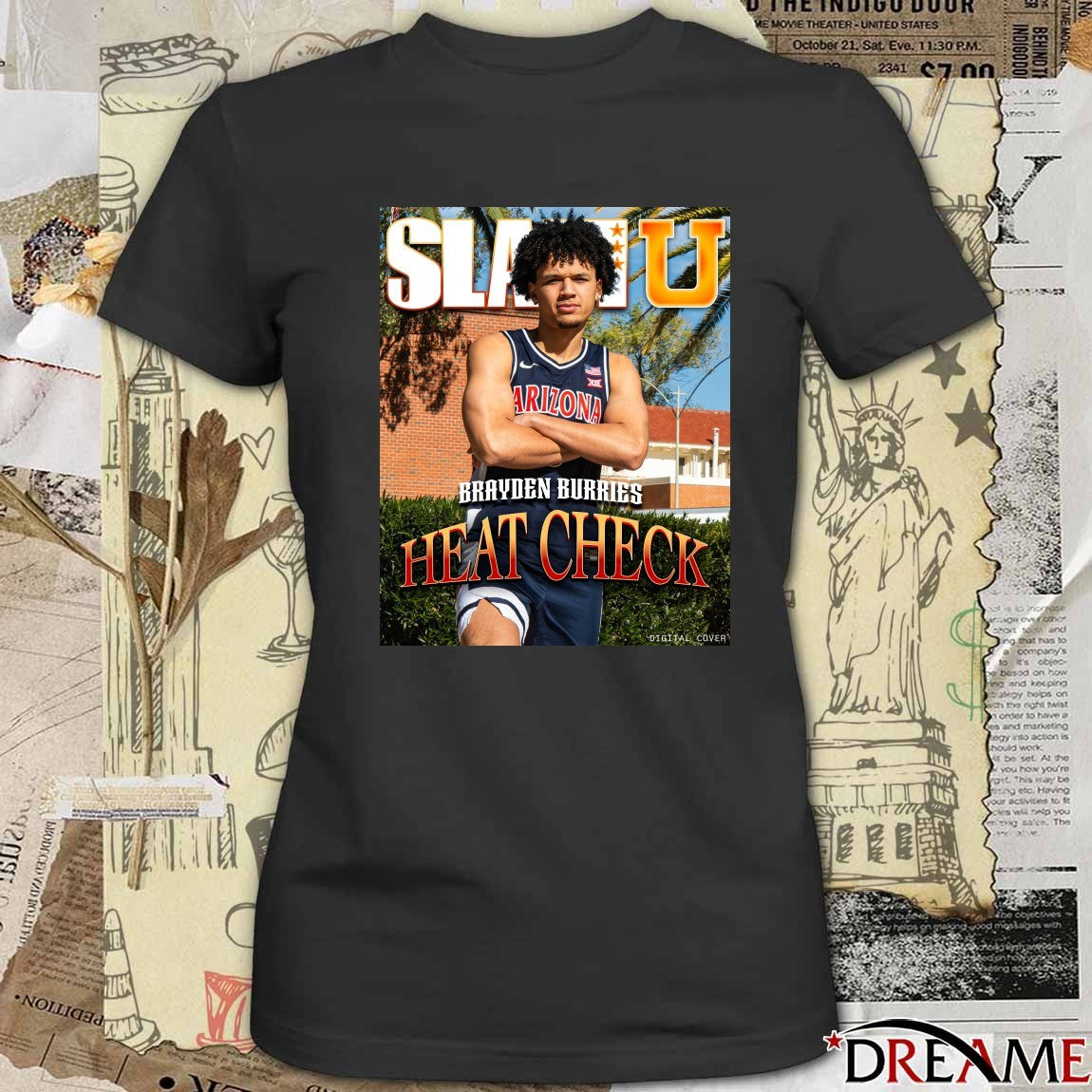 SLAM U Arizona Wildcats MBB Brayden Burries Heat Check Poster t-shirt