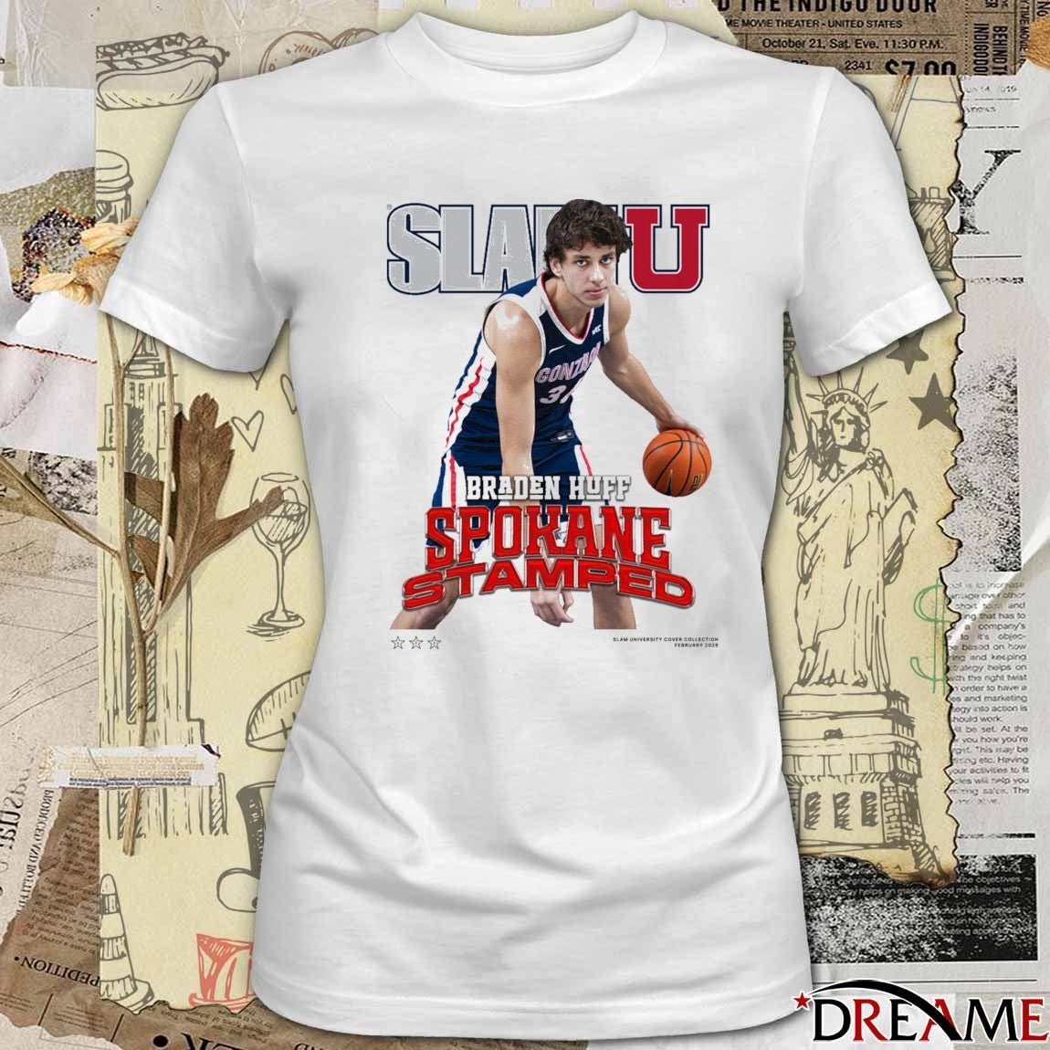 SLAM U Gonzaga Bulldogs Basketball Beware Of The Dogs Braden Huff t-shirt