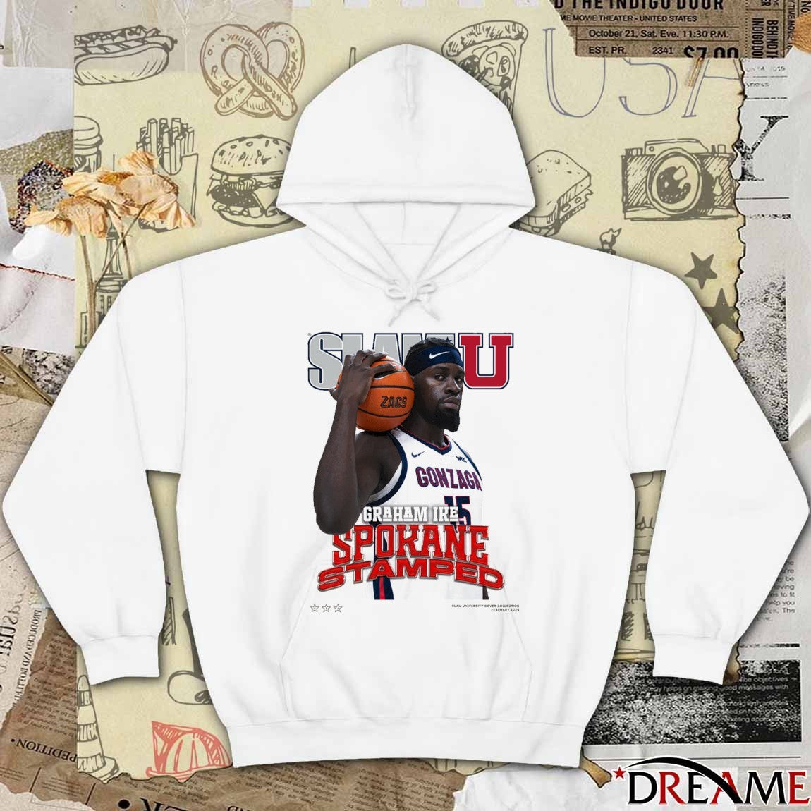 SLAM U Gonzaga Bulldogs Basketball Beware Of The Dogs Graham Ike t-shirt