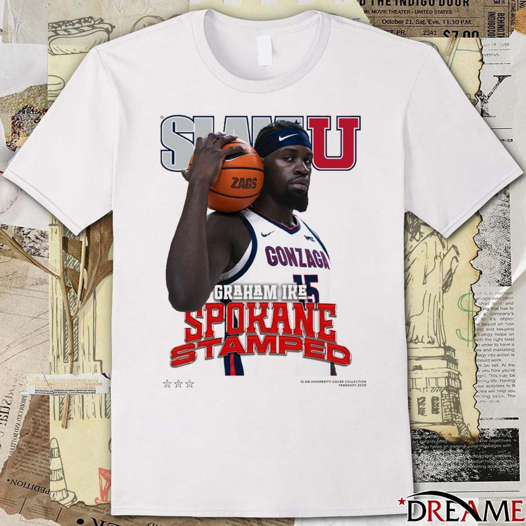 SLAM U Gonzaga Bulldogs Basketball Beware Of The Dogs Graham Ike t-shirt