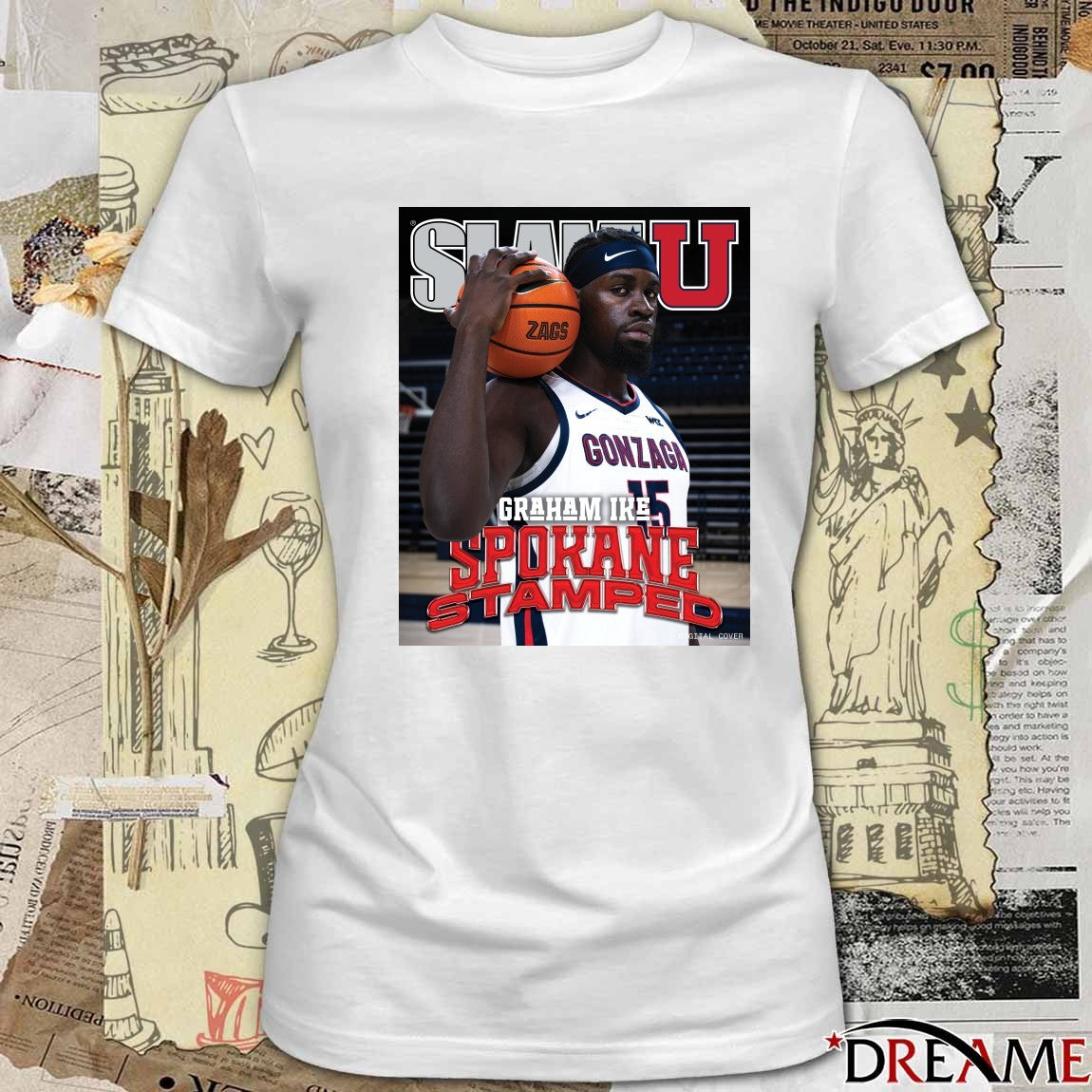 SLAM U Graham Ike Spokane Stamped Gonzaga Bulldogs Poster t-shirt