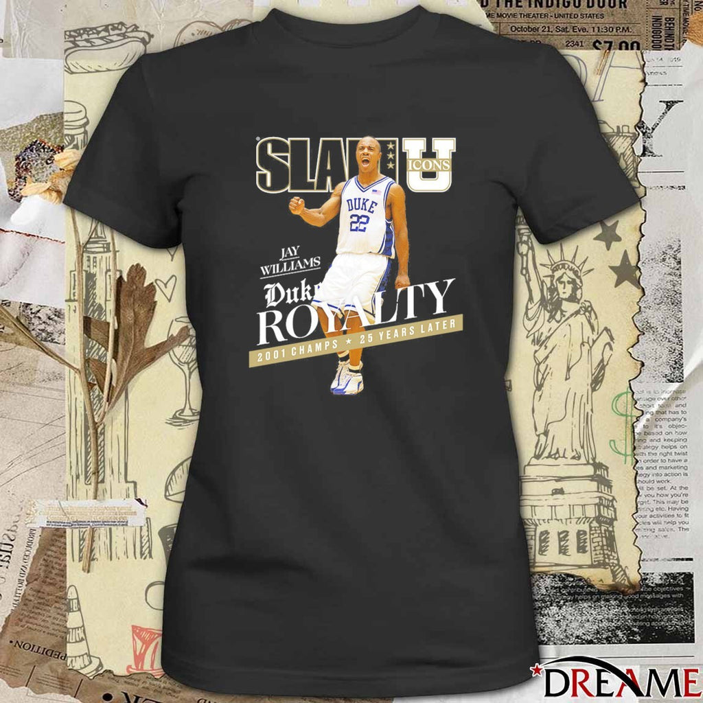 SLAM U Icon Jay Williams Duke Royalty 2001 Champs 25 Years Later t-shirt