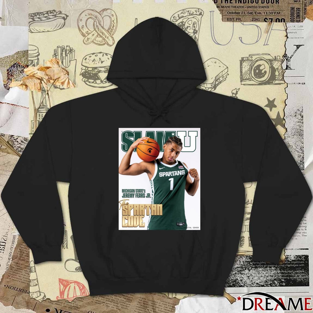 SLAM U Michigan State Spartans Jeremy Fears Jr. The Spartan Code Poster t-shirt