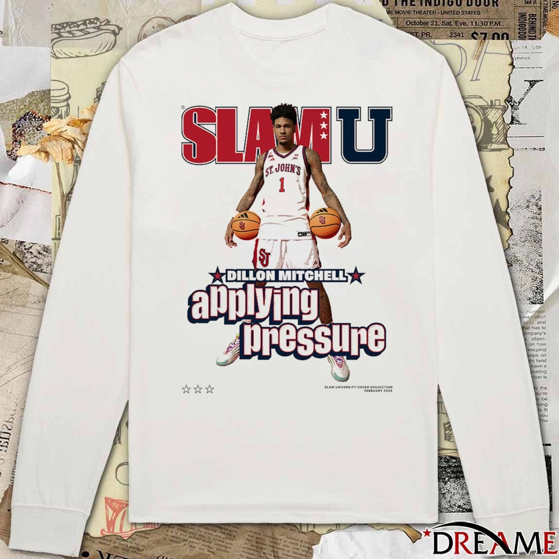 SLAM U St. John’s MBB Applying Pressure Dillon Mitchell t-shirt