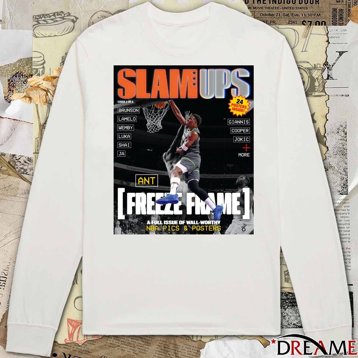 SLAM Ups Anthony Edwards Freeze Frame A Full Issue Of Wall Worthy Poster t-shirt