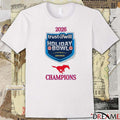 SMU Mustang 2026 Trust And Will Holiday Bowl Champions Logos t-shirt