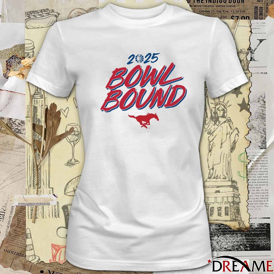 SMU Mustangs Football NCAA 2025 Bowl Bound t-shirt