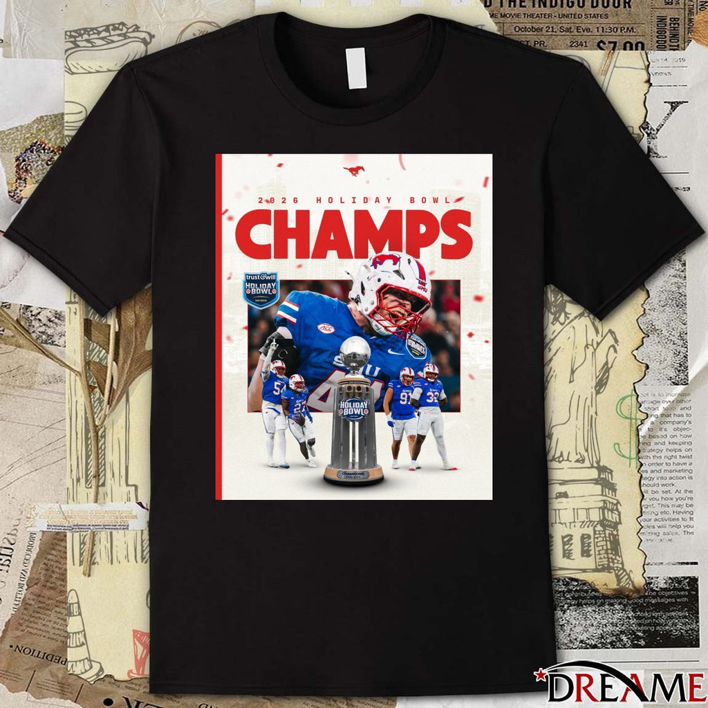 SMU Mustangs Holiday Bowl Champions January 2, 2026 Poster t-shirt