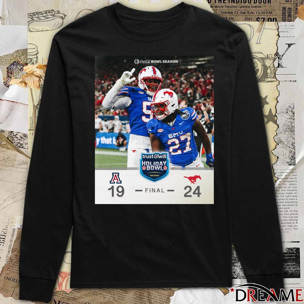 SMU Mustangs vs Arizona Wildcats 2026 Trust & Will Holiday Bowl Final Score 24 – 19 Poster t-shirt
