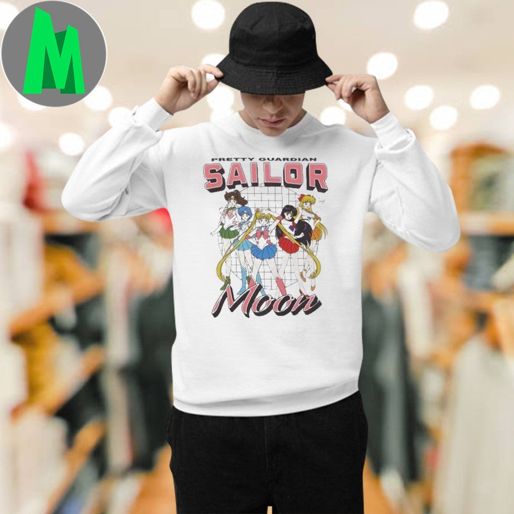 Sailor Moon White Cropped Inner Sailor Guardians Shirt