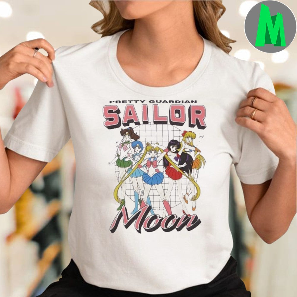 Sailor Moon White Cropped Inner Sailor Guardians Shirt