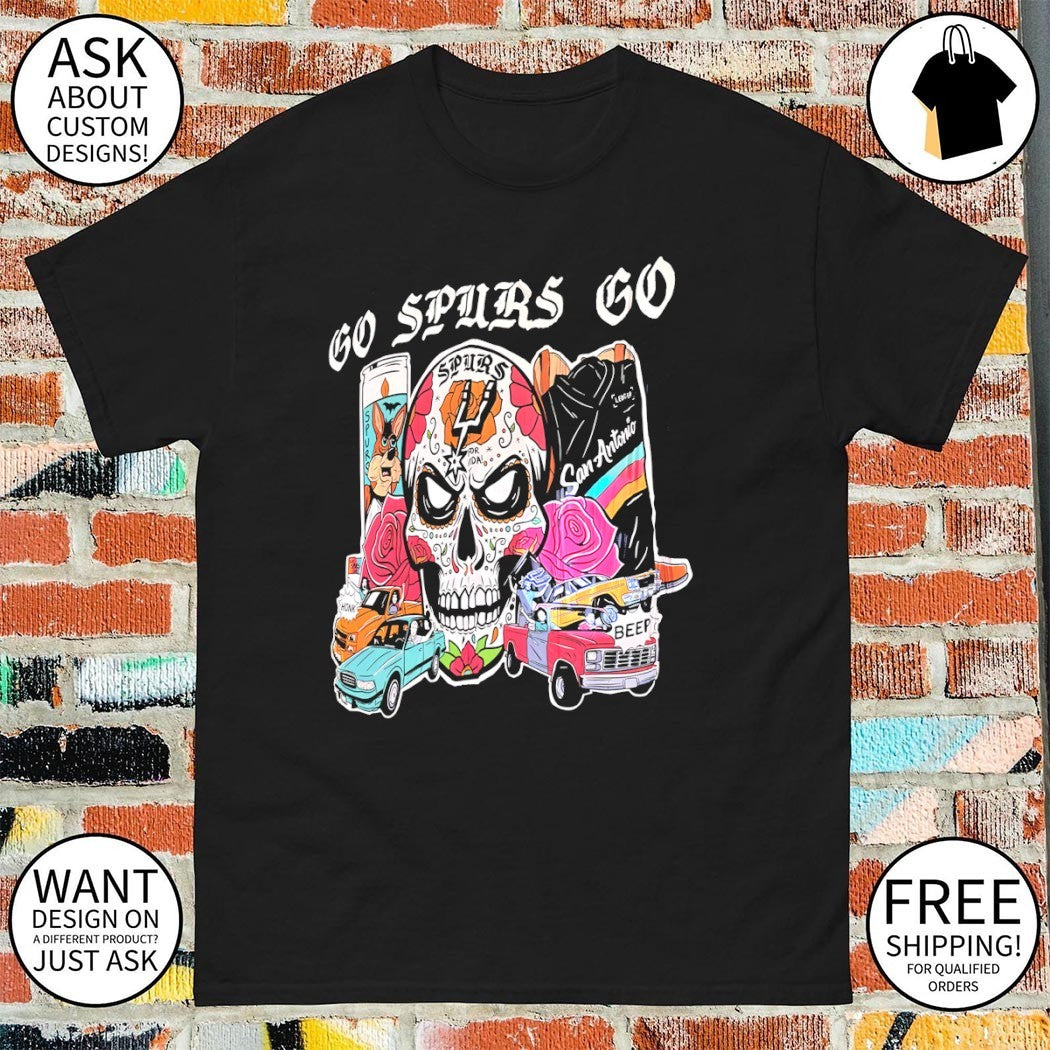 San Antonio Spurs Go Spurs go sugar skull shirt