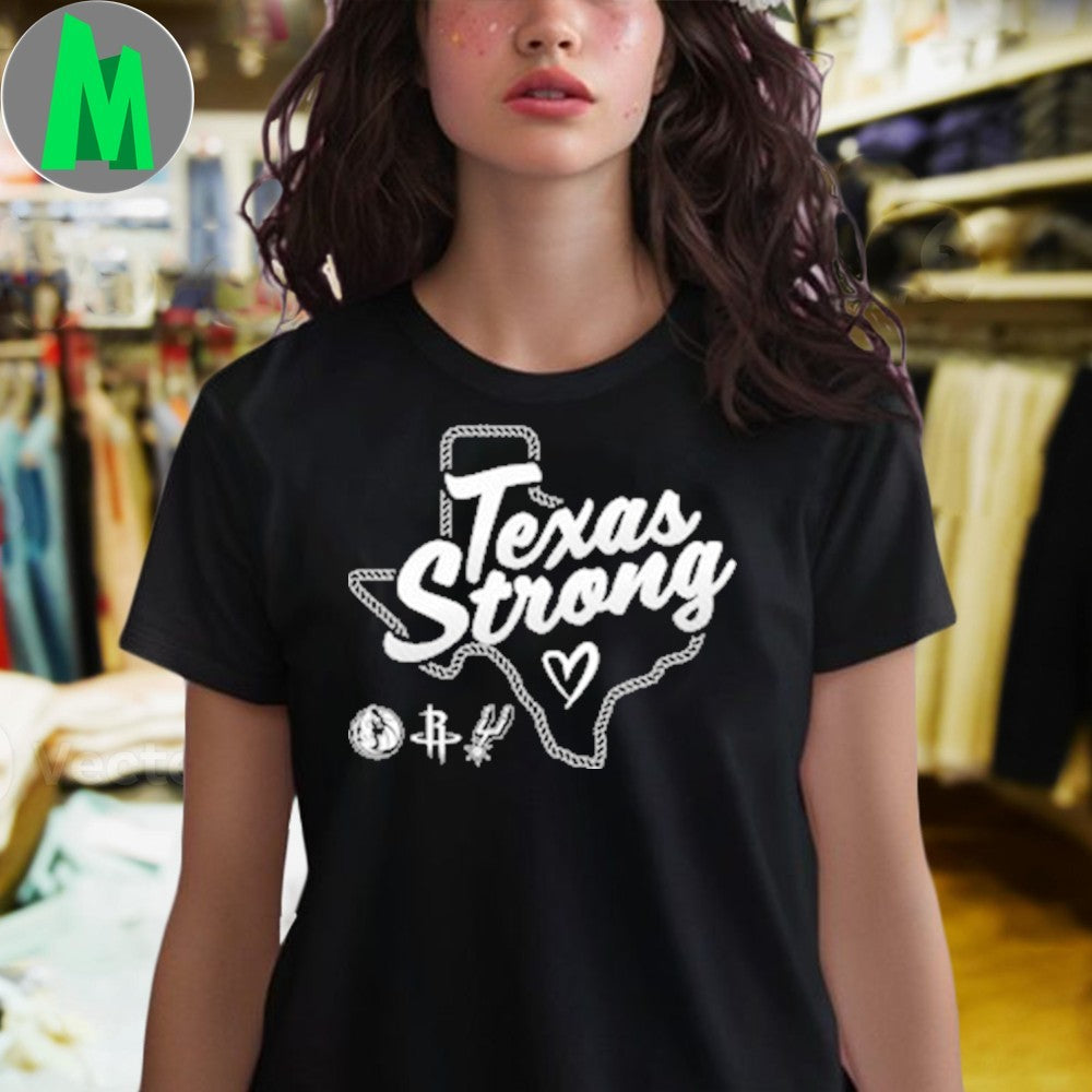 San Antonio Spurs Texas Strong Benefit NBA Basketball Logo Shirt