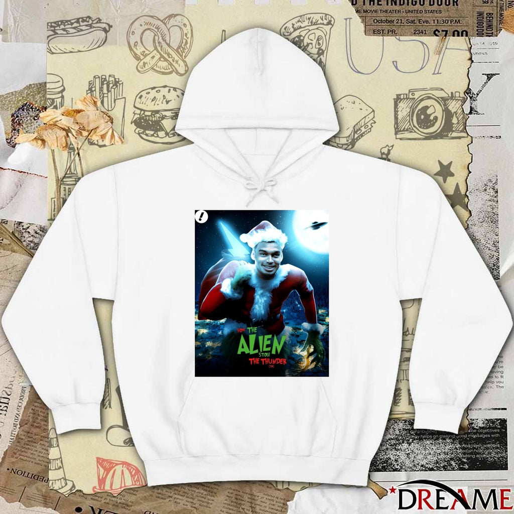 San Antonio Spurs Vs Oklahoma City Thunder How the Grinch Stole The Thunder Christmas Day Yahoo Sports Poster t-shirt