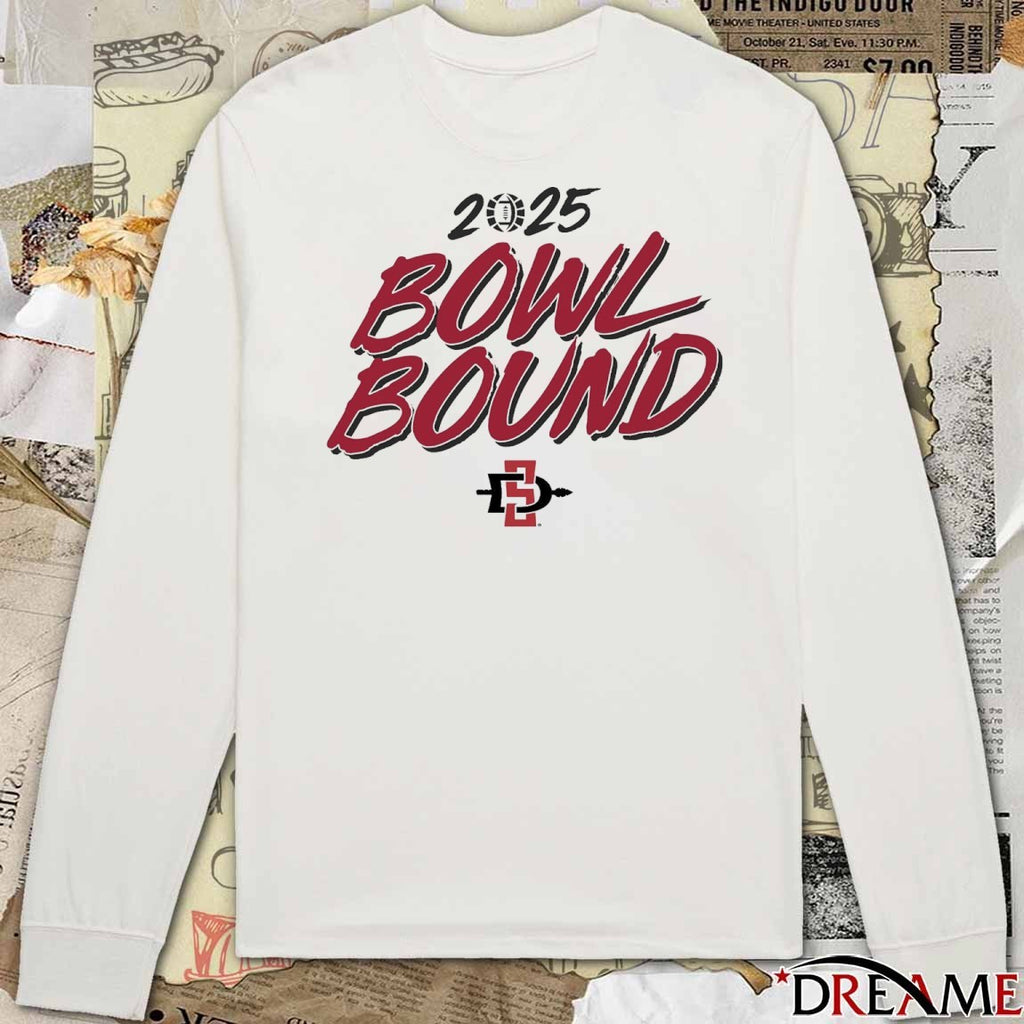 San Diego State Aztecs Football NCAA 2025 Bowl Bound t-shirt