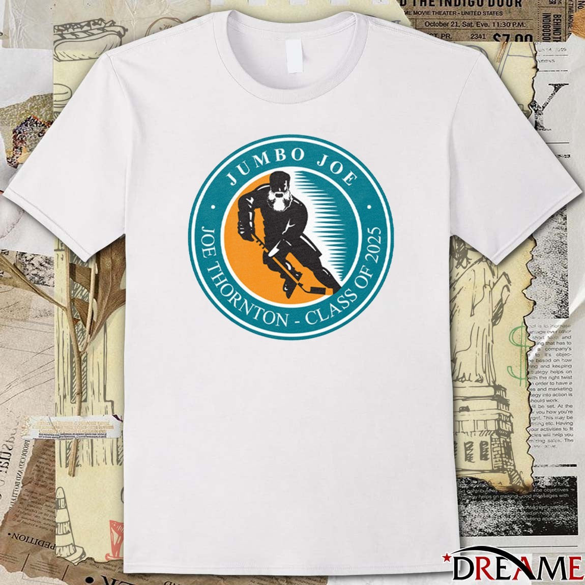 San Jose Sharks Jumbo Hall of Fame Joe Thornton Class of 2025 t-shirt