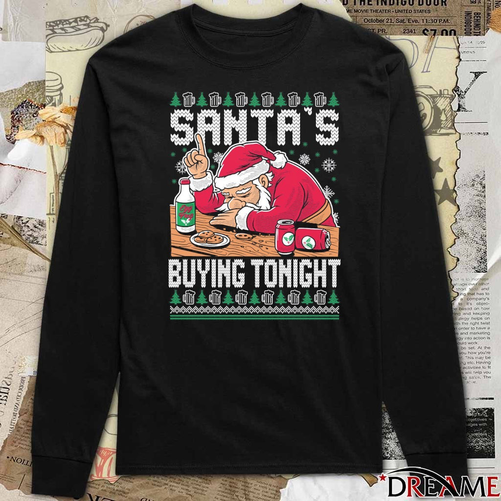 Santa’s Buying Tonight Ugly Christmas Sweater 2025 t-shirt