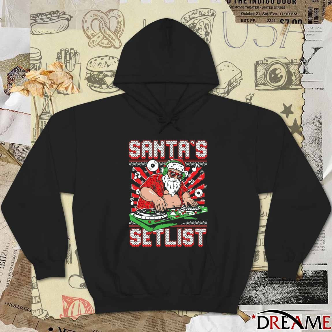 Santa’s Setlist Ugly Christmas Sweater 2025 Santa Claus t-shirt