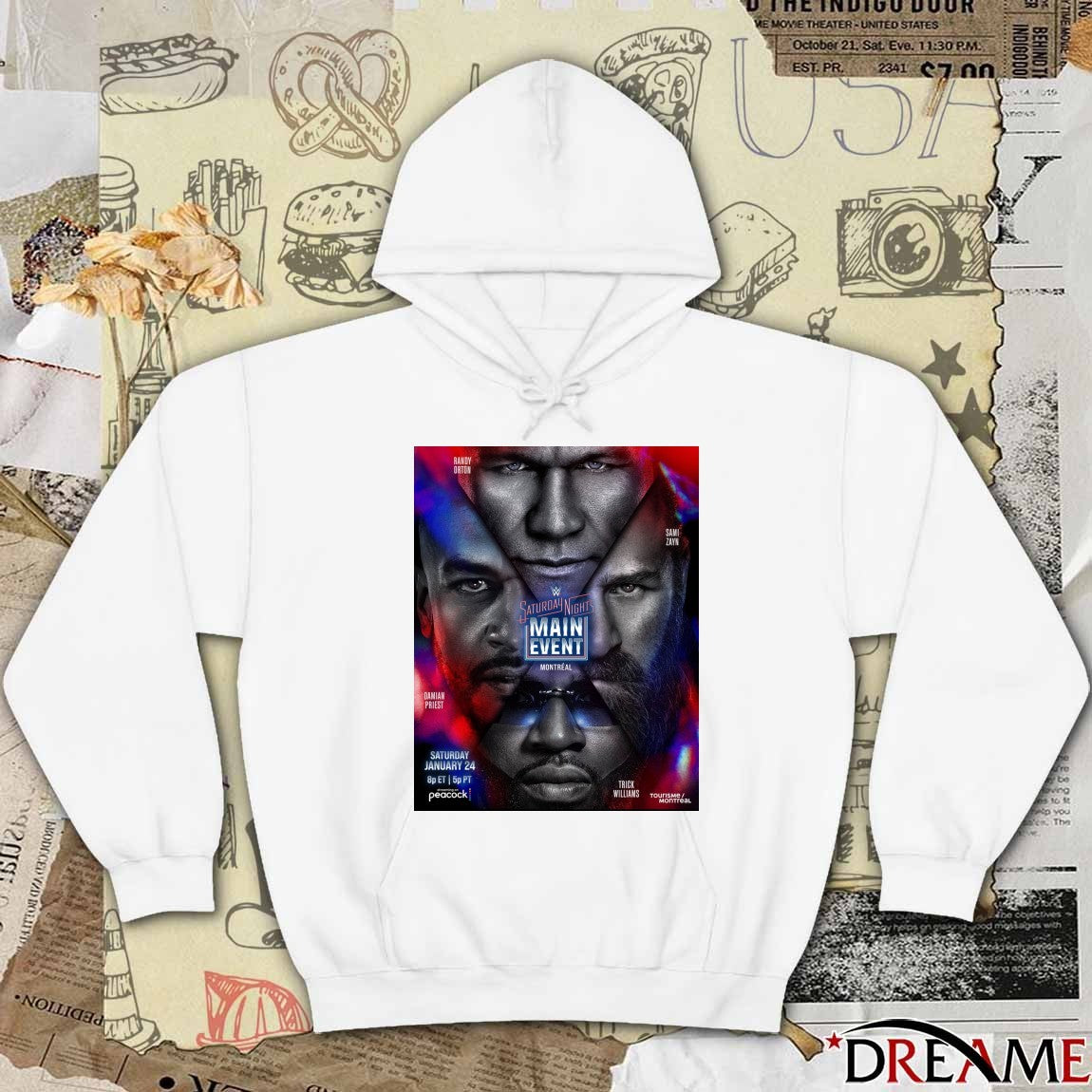 Saturday Night’s Main Event Randy Orton vs. Trick Williams vs. Damian Priest vs. Sami Zayn January 24 2026 Poster t-shirt