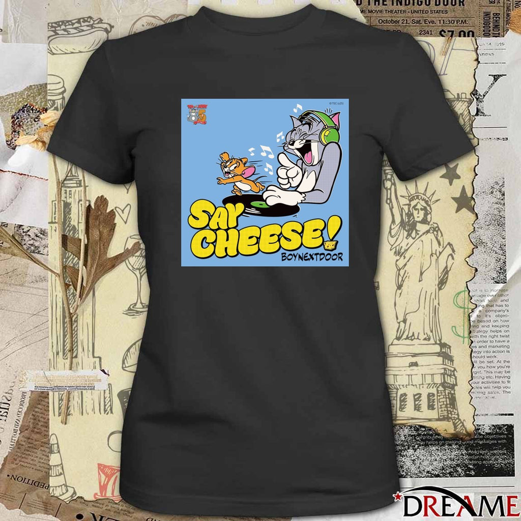Say Cheese Boynextdoor K-pop Group Tom And Jerry t-shirt
