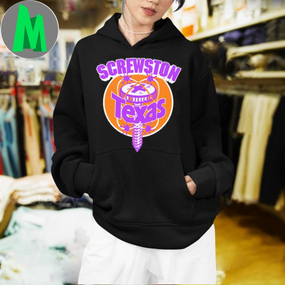 Screwston Texas Purple & Orange Shirt