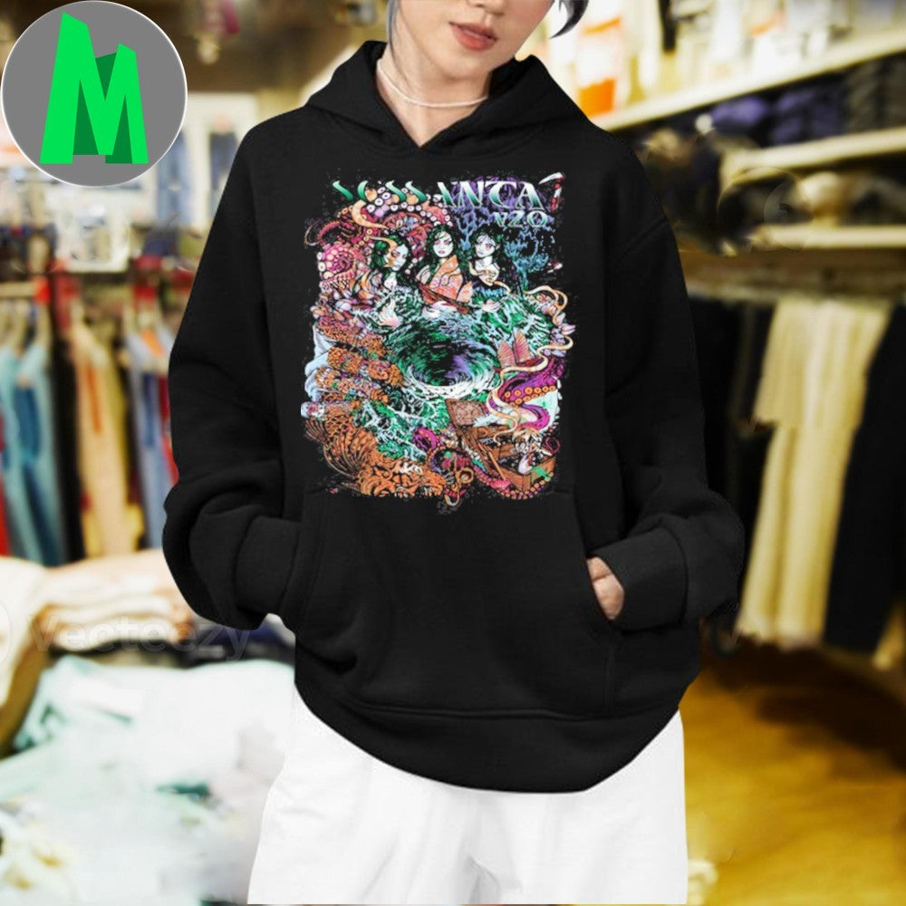 Sessanta Band Art Graphic T-Shirt Psychedelic Fantasy Music Fan Apparel Black