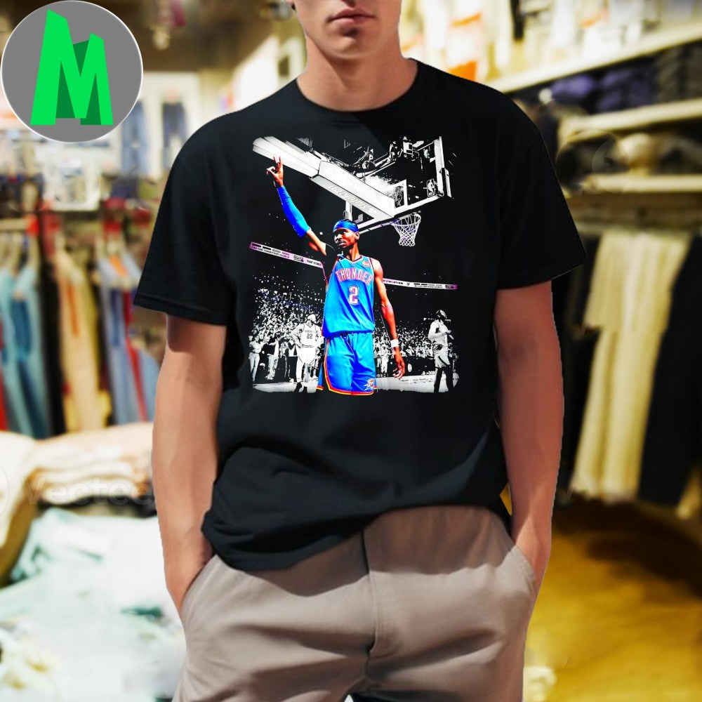 Shai Gilgeous-Alexander OKC Thunder Victory Pose NBA Fan T-Shirt