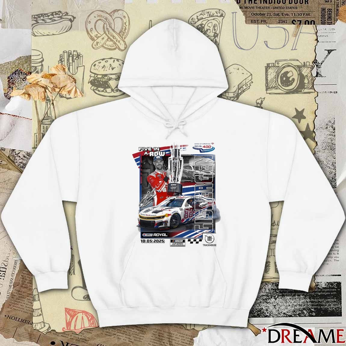 Shane van Gisbergen Checkered Flag Sports 10 05 2025 Bank of America ROVAL 400 Race Win Signature t-shirt