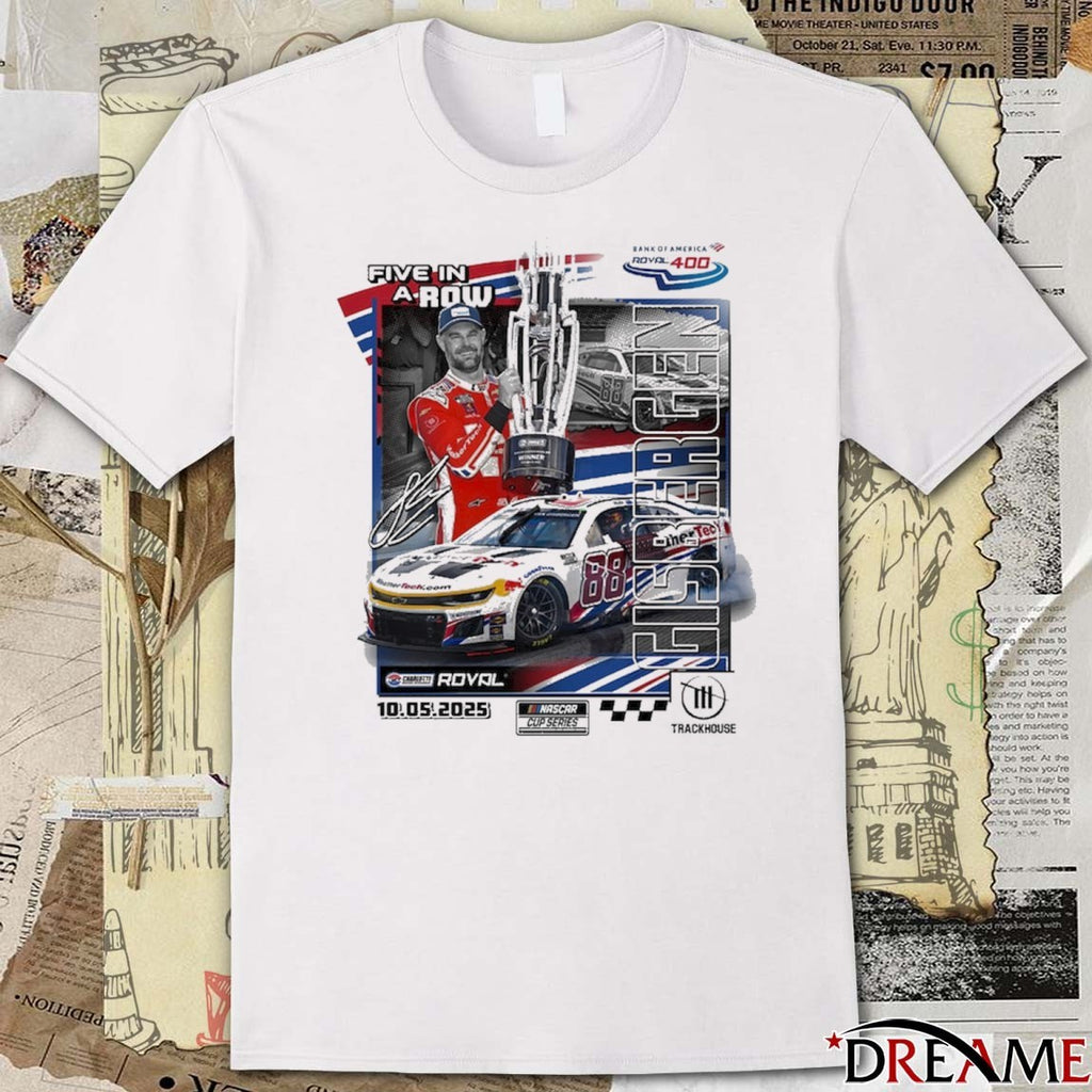Shane van Gisbergen Checkered Flag Sports 10 05 2025 Bank of America ROVAL 400 Race Win Signature t-shirt