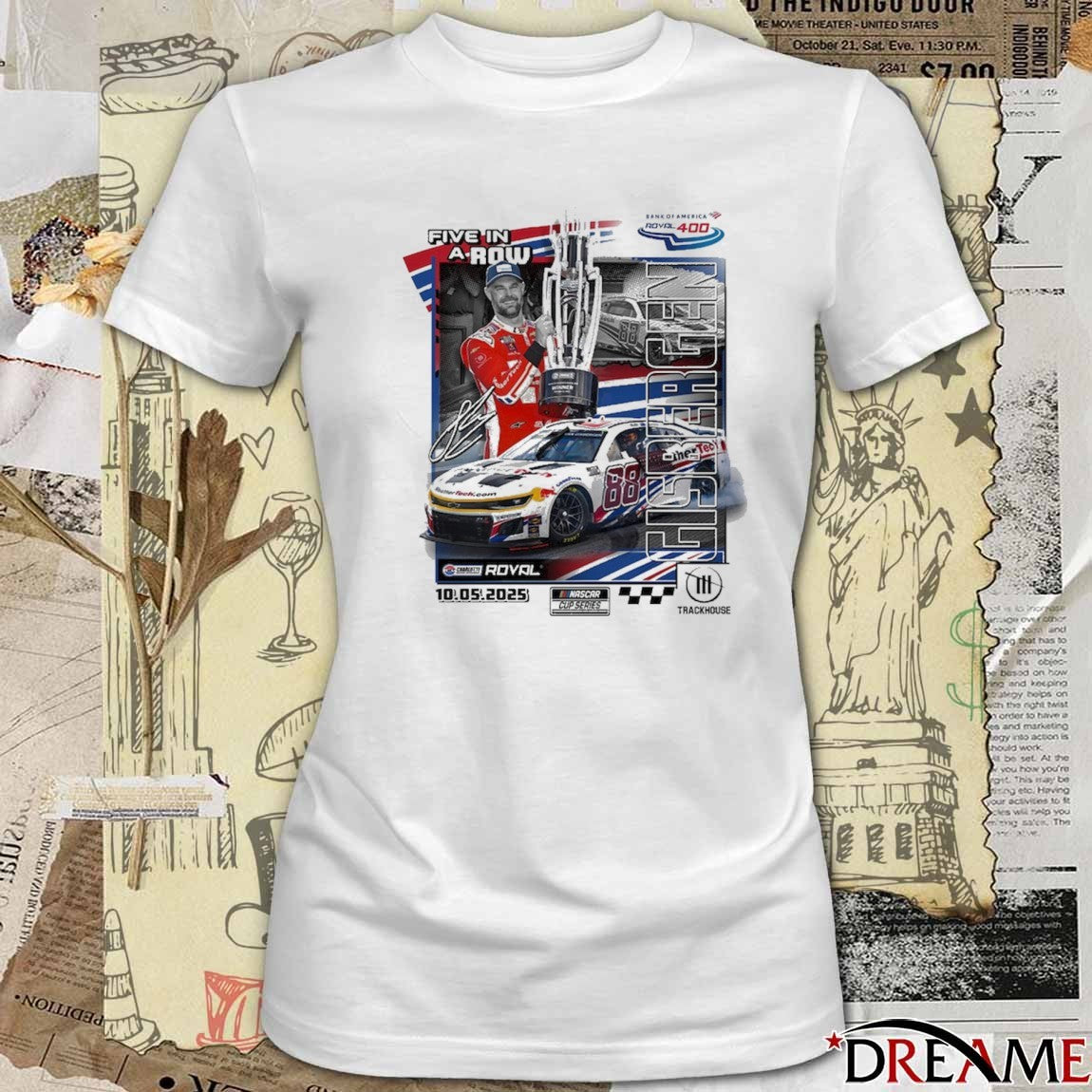 Shane van Gisbergen Checkered Flag Sports 10 05 2025 Bank of America ROVAL 400 Race Win Signature t-shirt