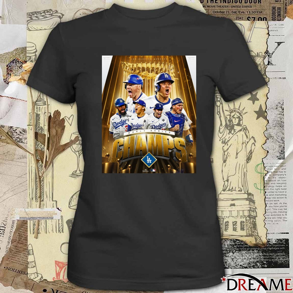 Shohei Ohtani, Yoshinobu Yamamoto Los Angeles Dodgers 2025 Back-to-back World Series Champs Poster t-shirt
