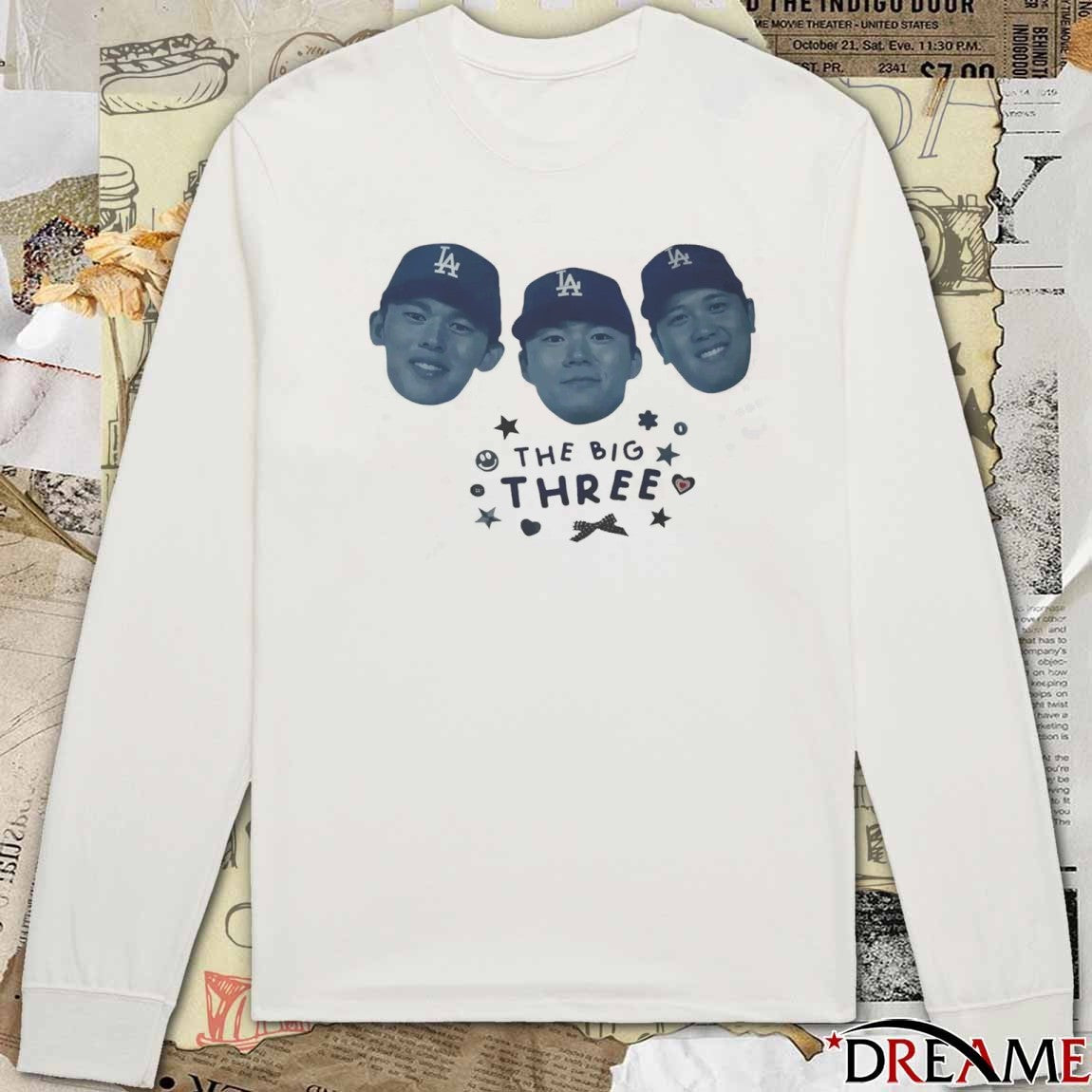 Shohei Ohtani, Yoshinobu Yamamoto, and Roki Sasaki Dodgers The Big Three t-shirt