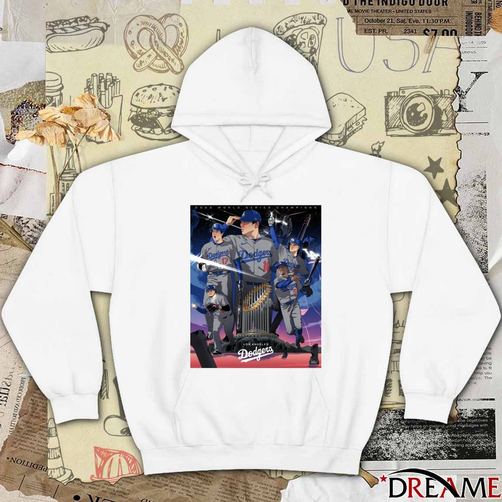 Shohei Ohtani and Yoshinobu Yamamoto Los Angeles Dodgers Defeat Toronto Blue Jays 2025 World Series Champions Poster t-shirt
