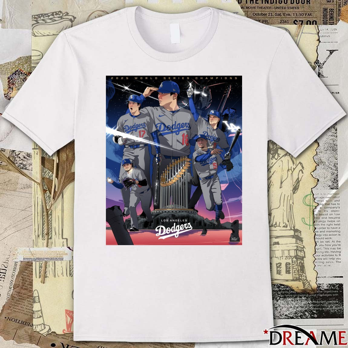 Shohei Ohtani and Yoshinobu Yamamoto Los Angeles Dodgers Defeat Toronto Blue Jays 2025 World Series Champions Poster t-shirt
