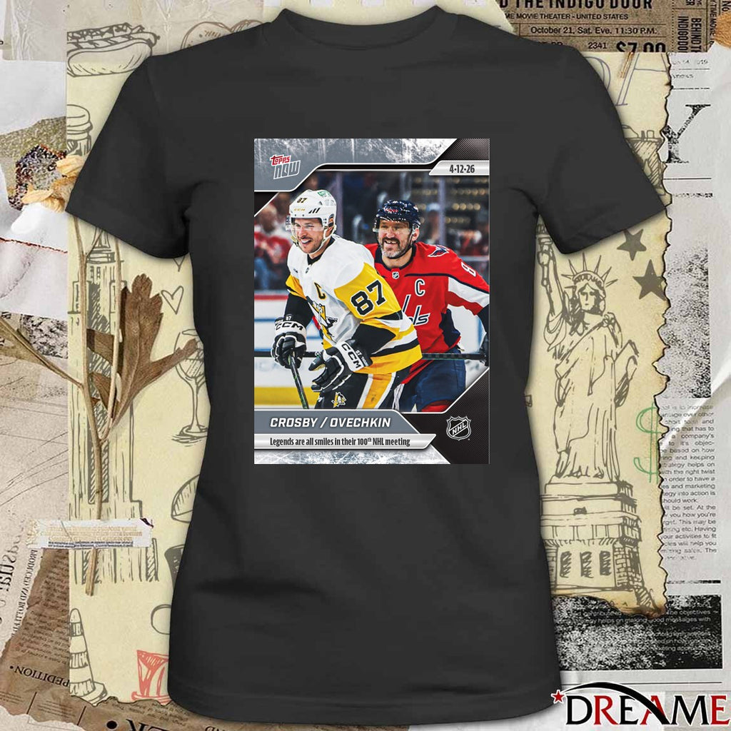 Sidney Crosby and Alex Ovechkin – Legends Are All Smiles In Their 100th NHL Meeting 2025-26 NHL Topps NOW t-shirt