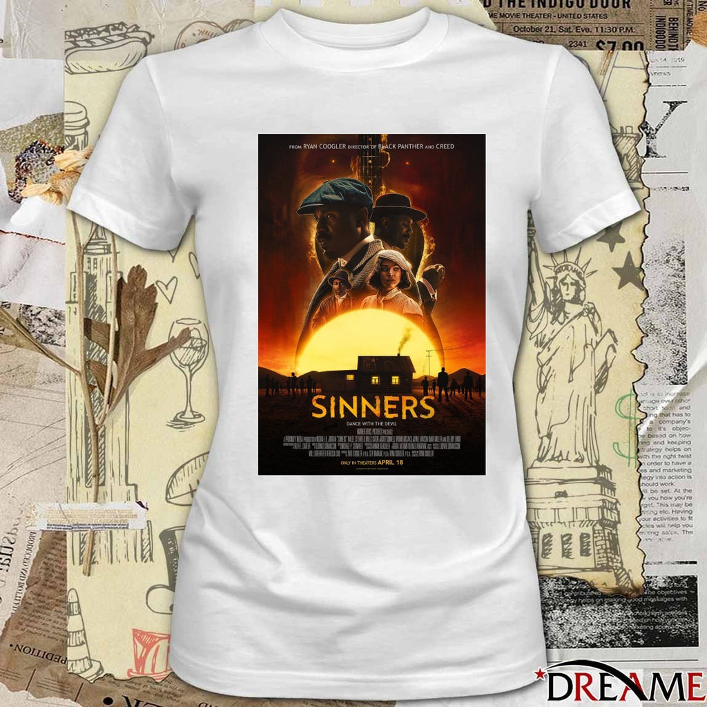 Sinners Dance With The Devil Only In Theaters April 18 2026 Poster t-shirt