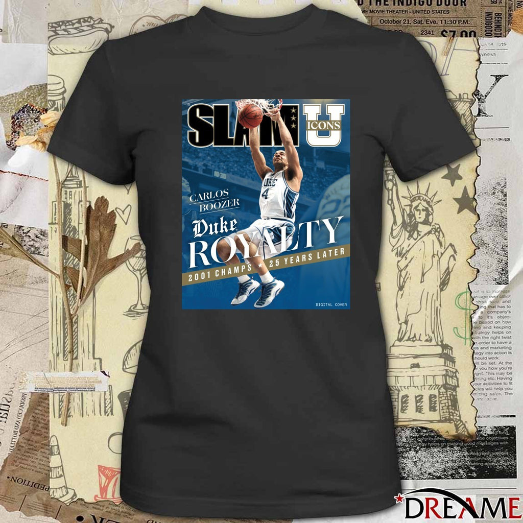 Slam Icons Legendary Carlos Boozer Duke Royalty 2001 Champs 25 Years Later Poster t-shirt