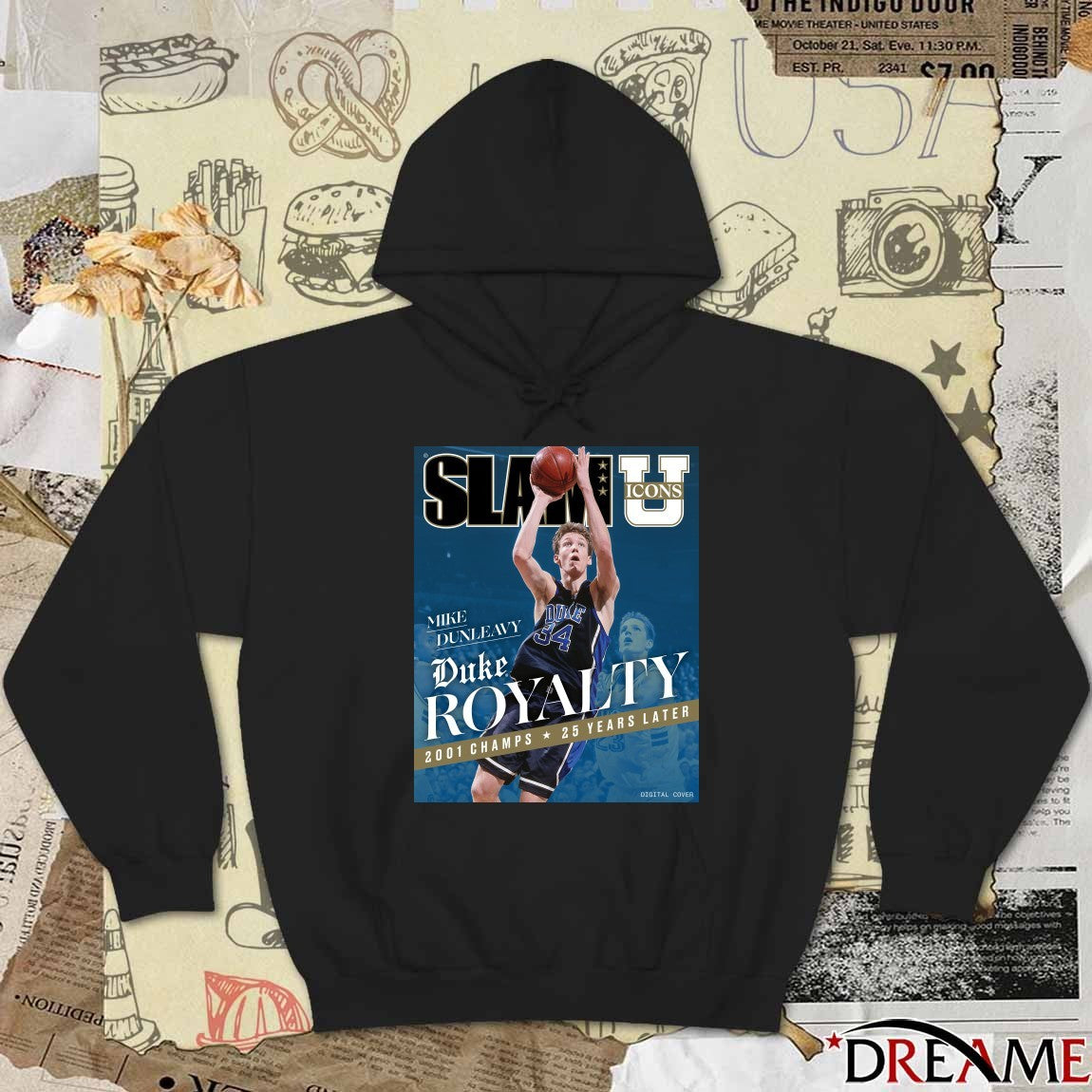 Slam Icons Legendary Mike Dunleavy Duke Royalty 2001 Champs 25 Years Later Poster t-shirt