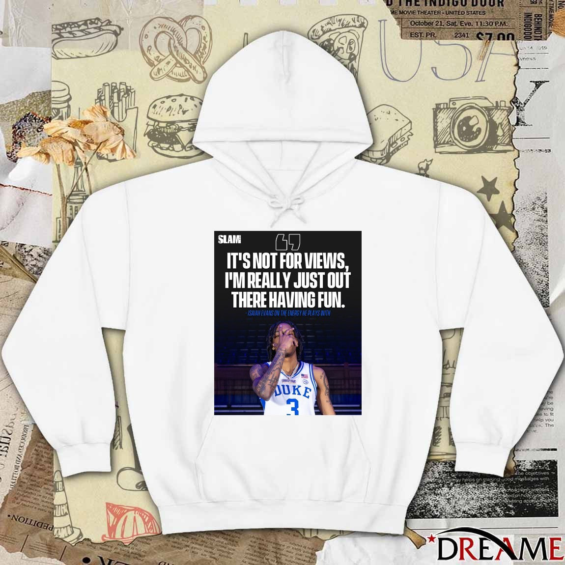 Slam It’s Not For Views I’m Really Just Out Here Having Fun Isaiah Evans On The Energy He Plays With Poster t-shirt