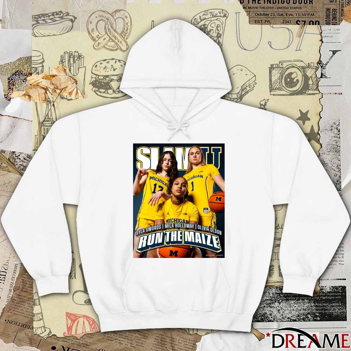 Slam U Syla Swords, Mila Holloway and Olivia Olson Wolverines Run The Maize Poster t-shirt