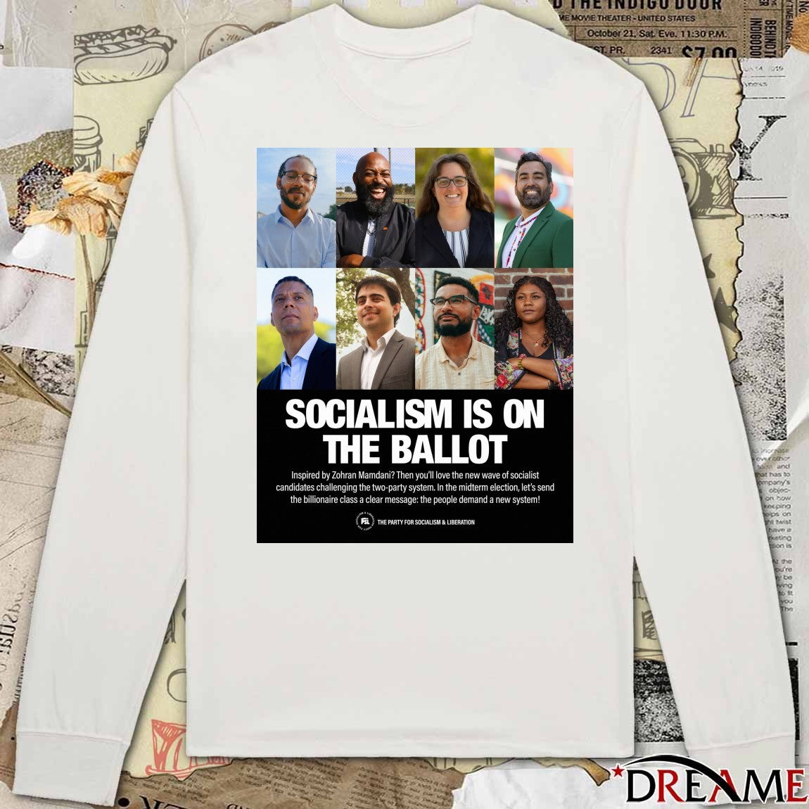 Socialism Is On The Ballot Inspired By Zohran Mamdani 2026 Poster t-shirt