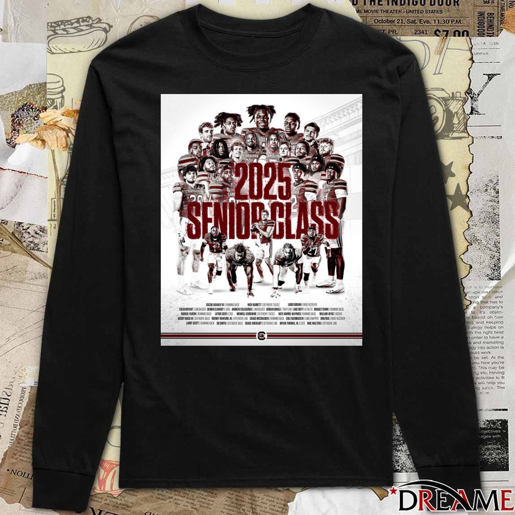 South Carolina Gamecock Football 2025 Senior Class Poster t-shirt