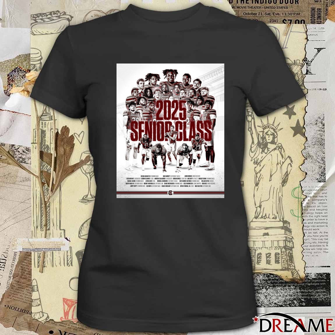South Carolina Gamecock Football 2025 Senior Class Poster t-shirt