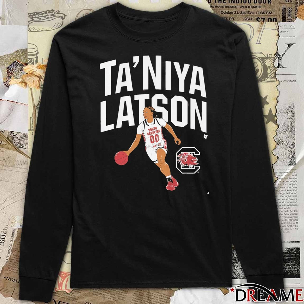 South Carolina Gamecocks Basketball Ta’Niya Latson Name Pose t-shirt